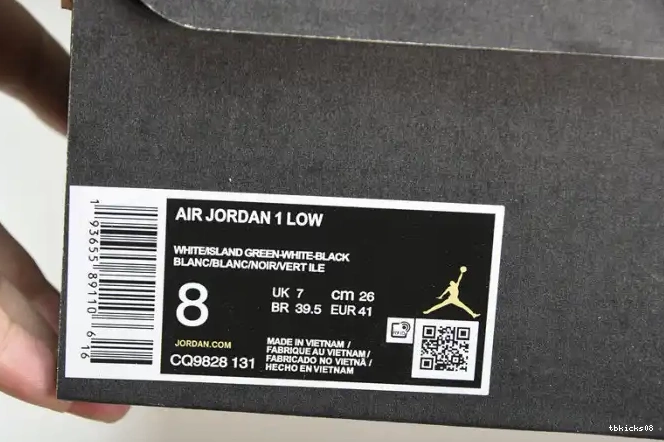 Cheap TBkick Jordan Island CQ9828-131 Air Green 1 Low 0428